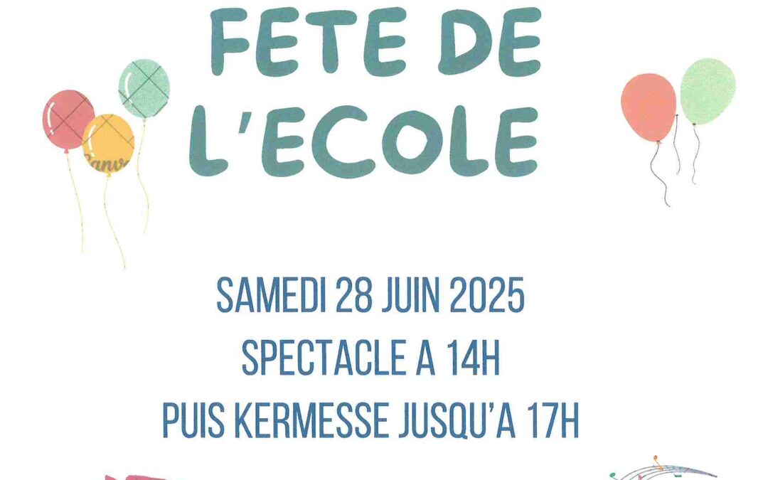 Affiche de la fête de l'école de Saint-Pierre-ès-Champs