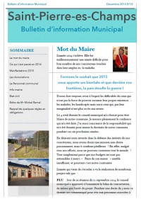 Couverture du bulletin municipal 2014